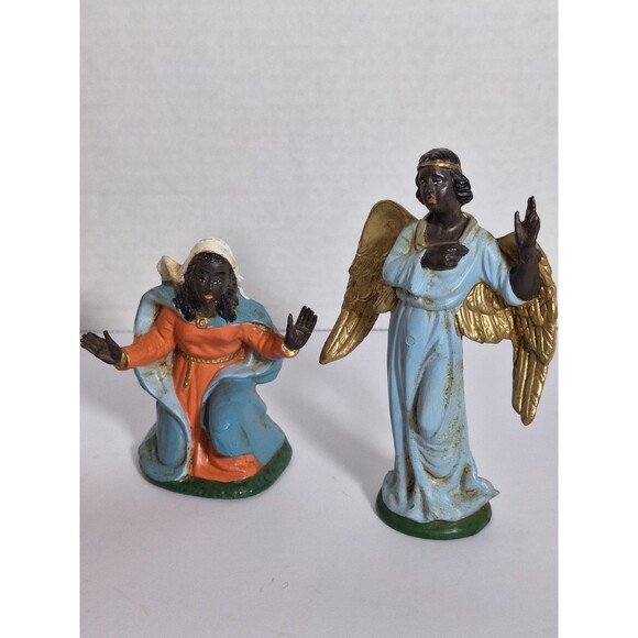 "Lot of 4" Western Germany 6" Nativity Figurines Ceramic Vintage Christmas Decor - Picture 3 of 11